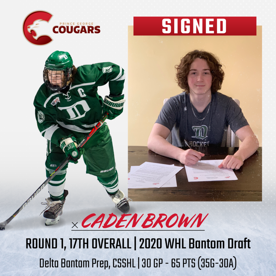14 Cougars bantam draft pick Caden Brown