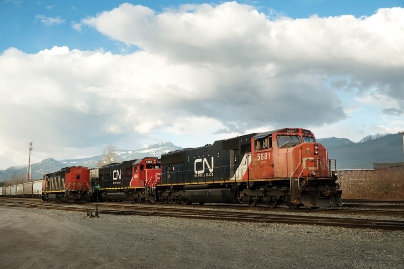 CN train in Squamish.