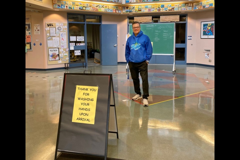 Ross Jacobsen is the principal of Coquitlam River elementary school who is providing care for the children of about 30 essential service workers. Starting June 1, all students in School District 43 will be allowed to return to school on a voluntary and part-time basis.