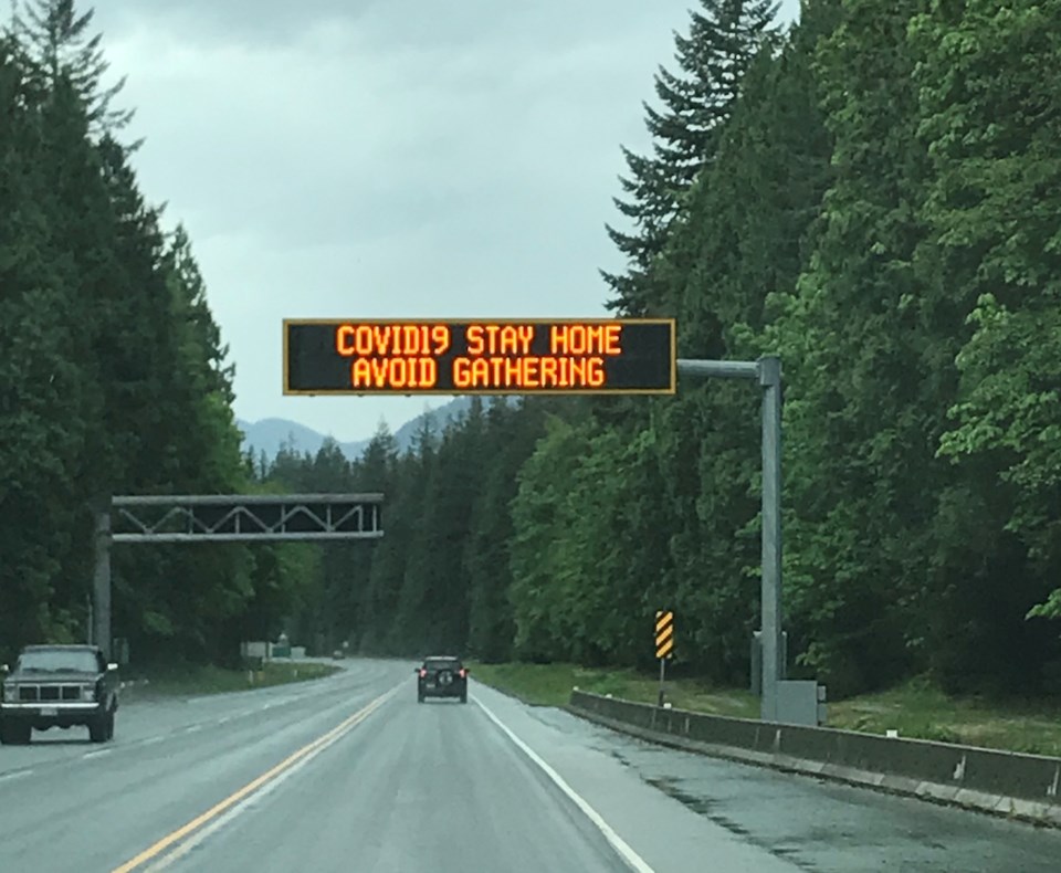 Highway sign, Squamish