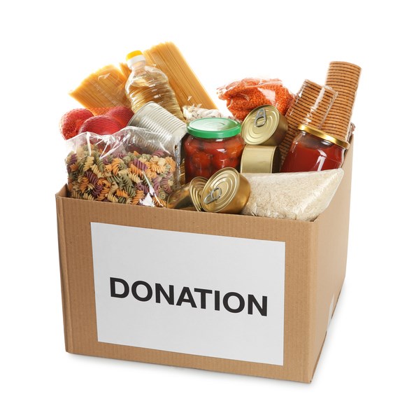 Food donations, stock photo