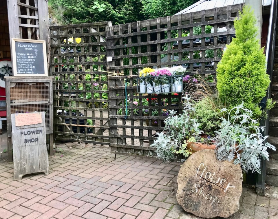 The exterior of the flower shop