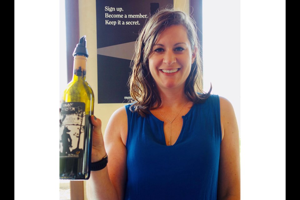 Sommelier Sarah Glazebrook is a friendly and knowledgeable host at Moon Curser’s tasting room.
