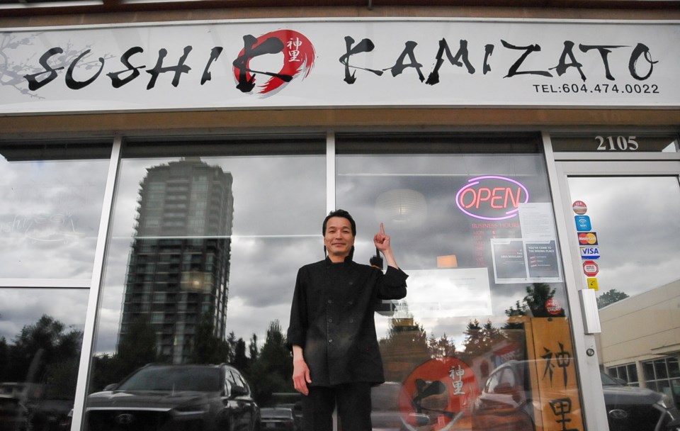 Keith Kamizato outside his traditional Japanese eatery.