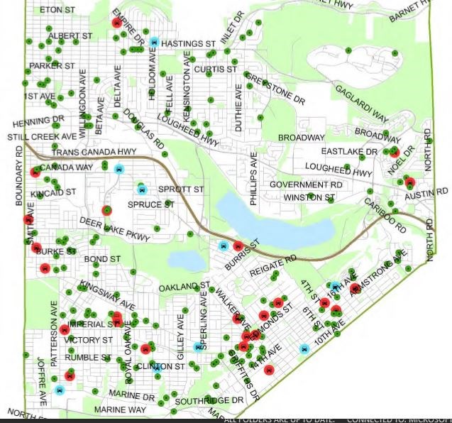 Burnaby RCMP map crime