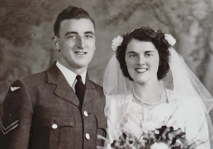 Robert (Bob) and Joan Proctor were married on Aug. 15, 1945. photo Proctor family