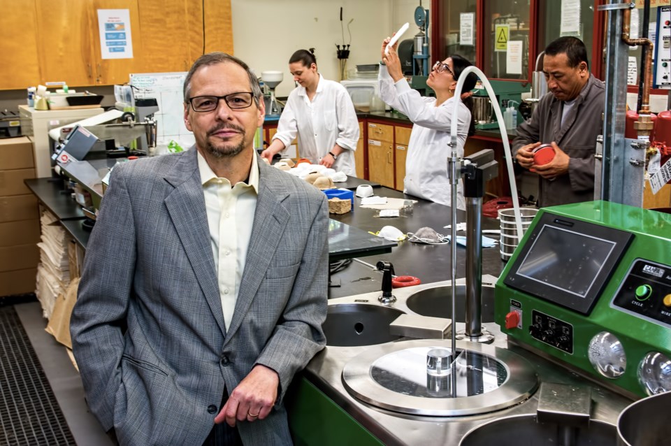University of British Columbia researcher Orlando Rojas (front) with his team. | Chung Chow