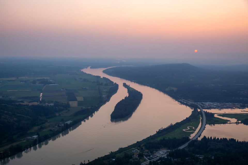 smoky skies fraser river