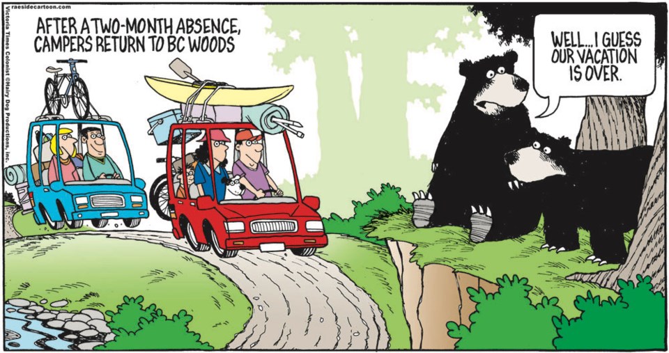 Adrian Raeside cartoon, May 31, 2020 - The campers are back