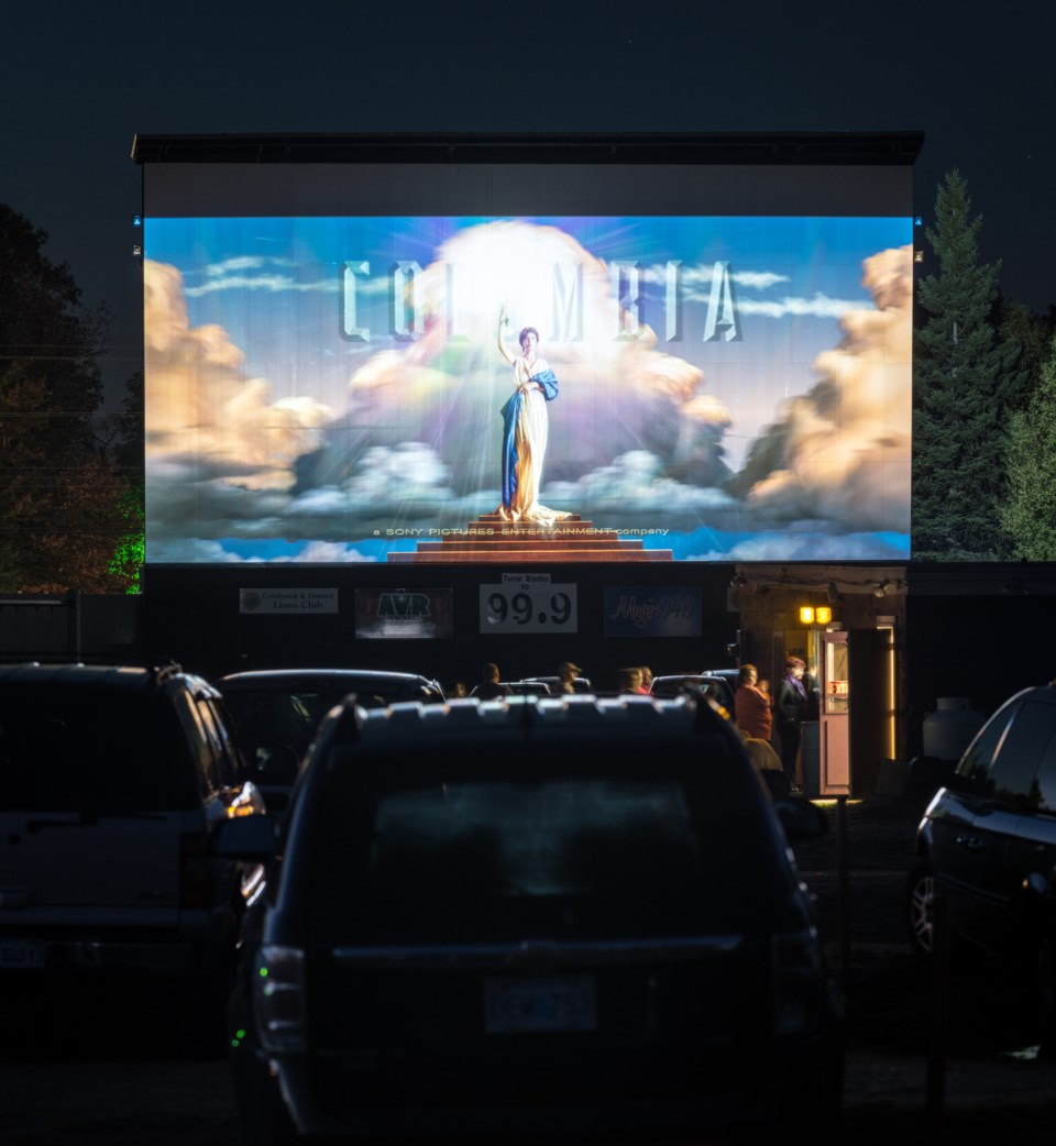 drive-in movie, stock photo