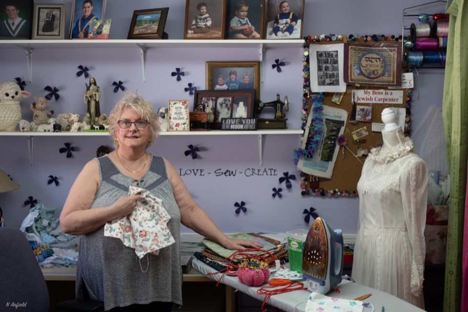 Annie Love is one of 289 Sew the Curve Kamloops seamsters helping with the cause.
