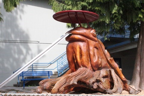 frog sculpture