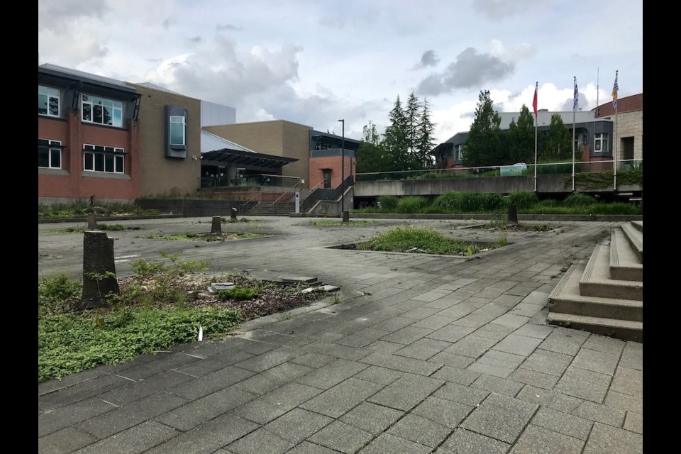 While the construction will get fully underway this summer, the trees at Buchanan Square were cleared now in consideration of bird-nesting season, according to the city of Coquitlam.