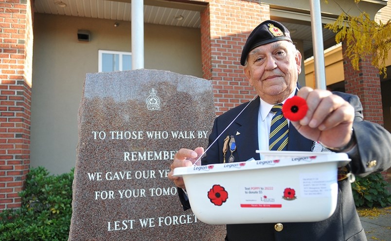 Ret. Cpl. Dennis Waunch outside the Port Coquitlam Legion. For many years in Port Coquitlam, beginni