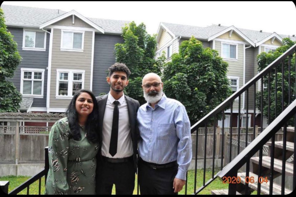 Udhay Mangat credits his parents, Preet and Devpreet, for their lifelong support for his athletic and academic endeavours.