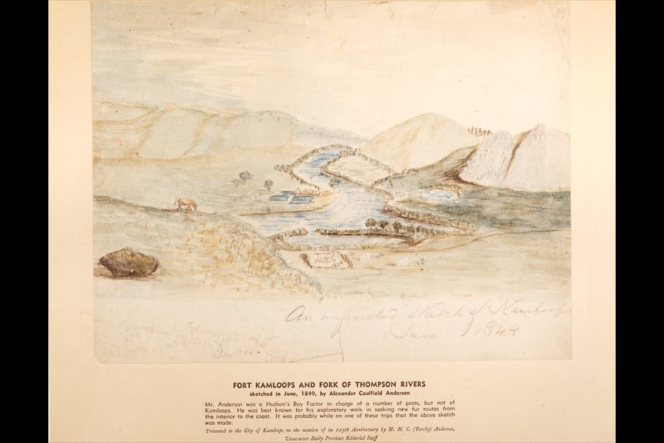A.C. Anderson’s “An Unfinished Sketch of Kamloops, June 1849.”