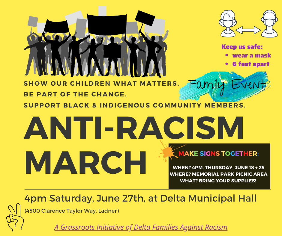 anti-racism march poster