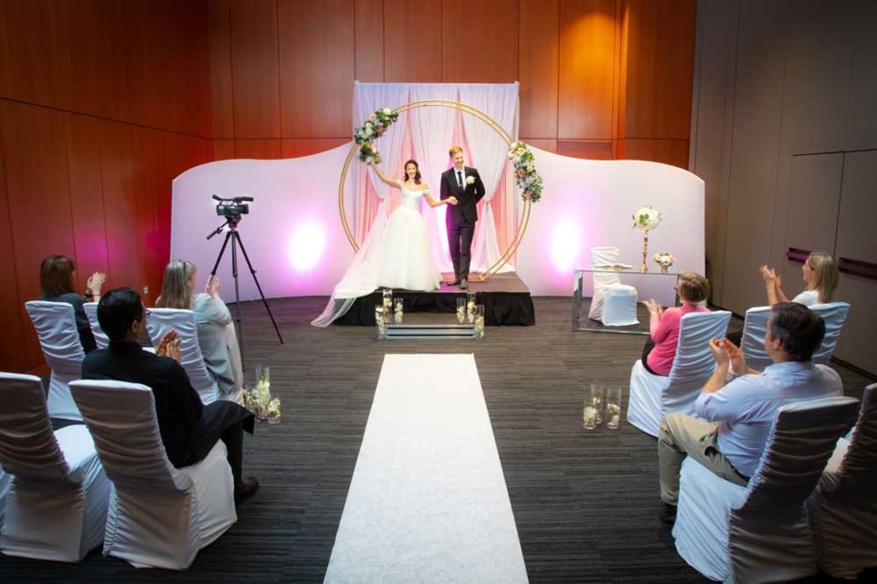 Anvil Centre offers small and highly personalized events to tie the knot.