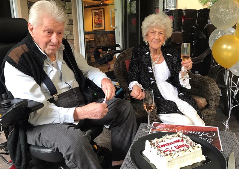Marietta and Gaston Mathieu celebrated their 75th wedding anniversary