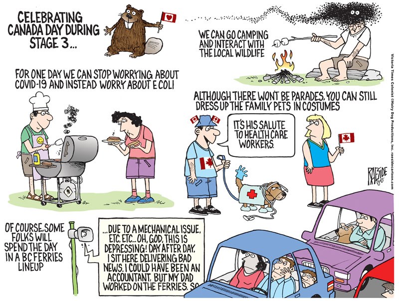 Raeside cartoon, June 30, 2020 Canada Day