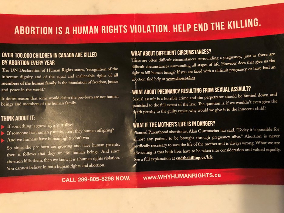 burnaby anti-abortion flyers