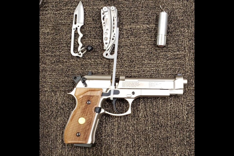 This pellet gun was seized from a man arrested in a Metropolis at Metrotown parkade last Thursday.