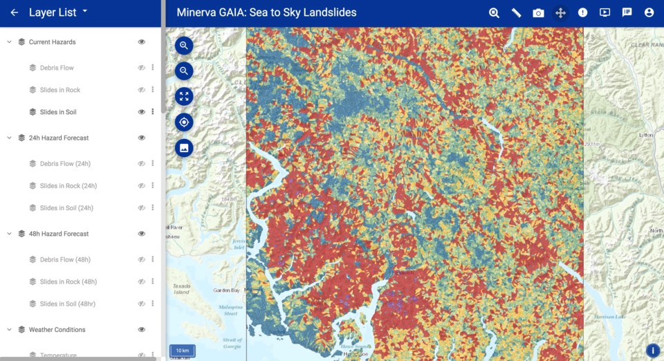 GAIA Sea to Sky Landslide Map