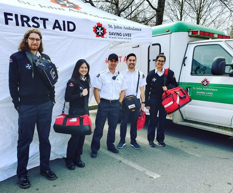 Some of the volunteers with St. John Ambulance