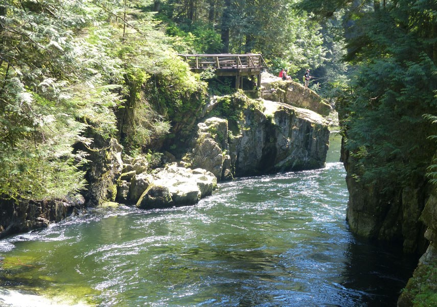 Capilano Canyon is easy hiking with plenty of eye candy, including the Cleveland Dam and Capilano Salmon Hatchery.