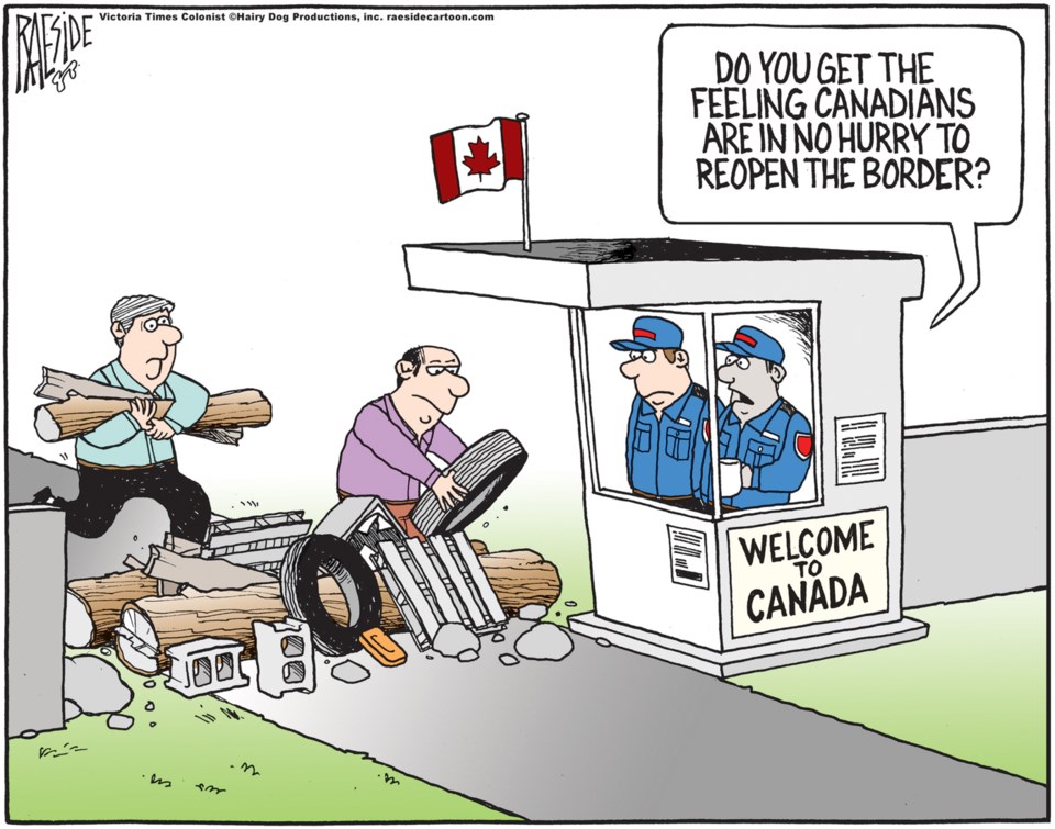 Adrian Raeside, July 16, 2020, border anxiet