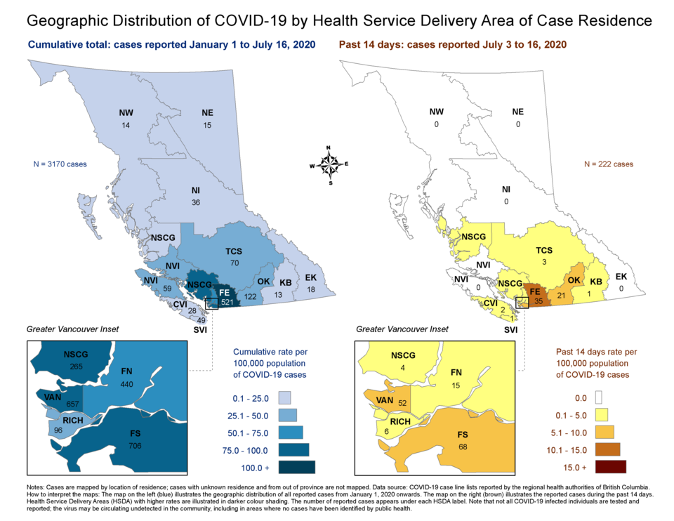 COVID map July16