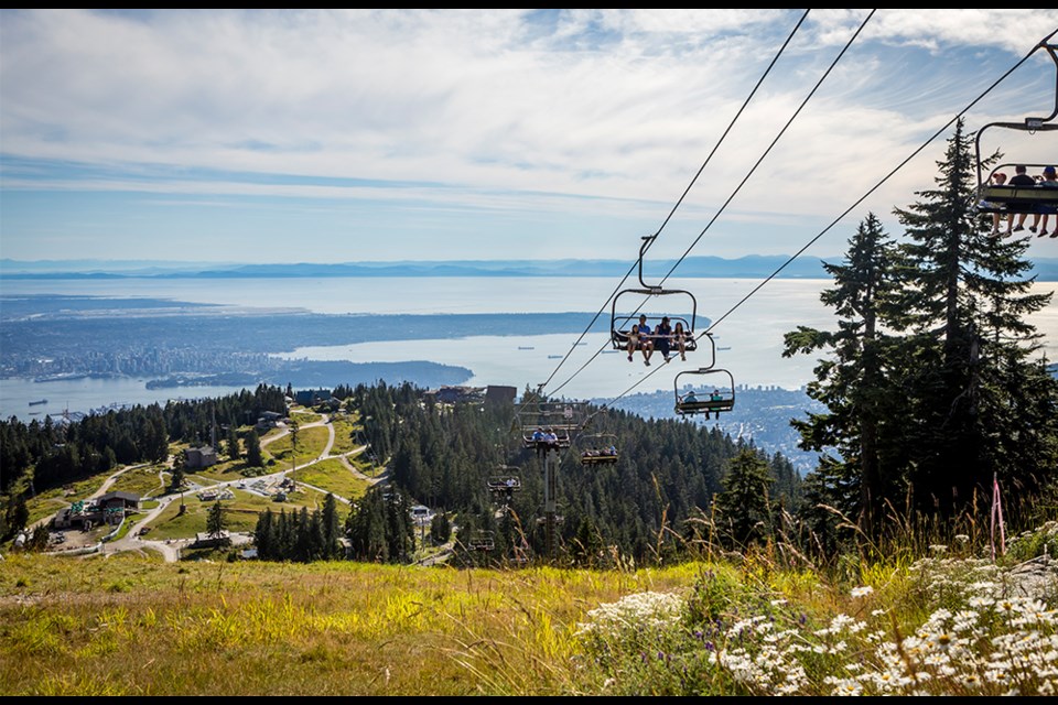 Stunning views from the peak of Grouse Mountain.