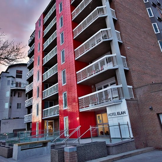 Calgary's Elan hotel was sold to a housing agency.
