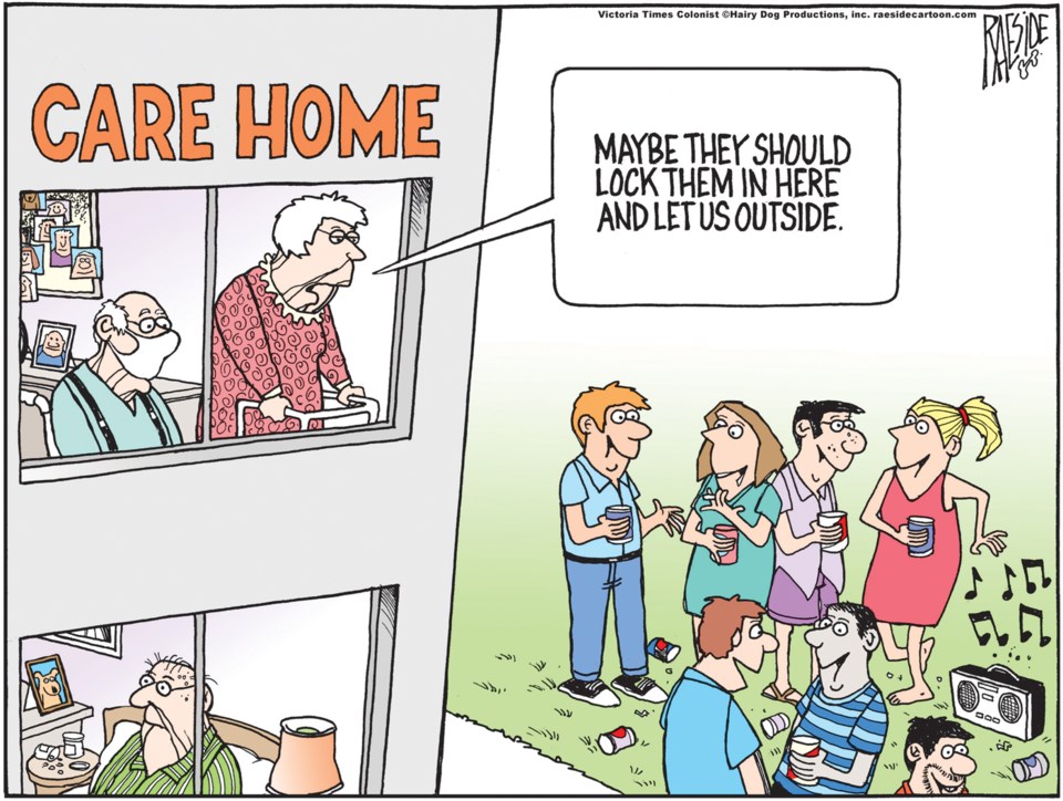 Adrian Raeside cartoon, July 23, 2020, care home