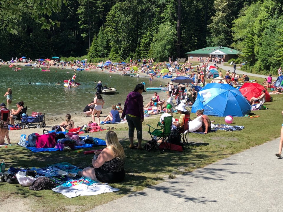 White Pine Beach has become particularly crowded this year, say locals and politicians.