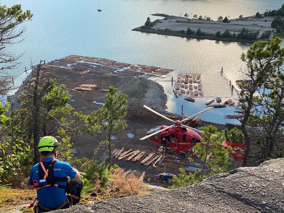 Squamish SAR volunteers in action on a rescue July 12.