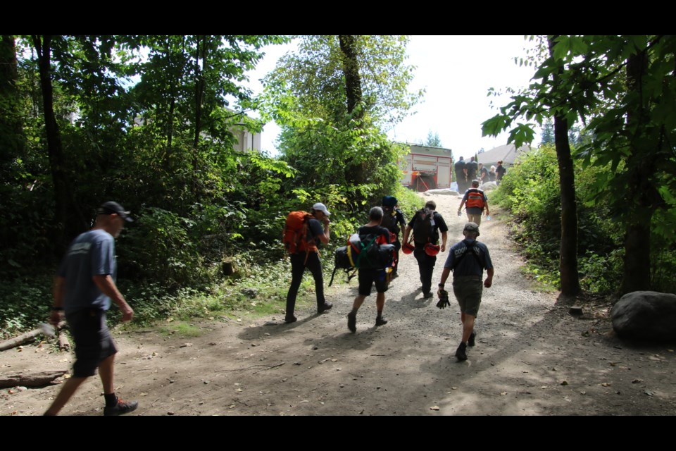 Coquitlam Search & Rescue respond to fourth call in 20 hours, here Tuesday at Crystal Falls in Coquitlam.