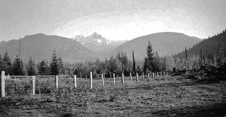 1942: Garibaldi Mountain from Brackendale.