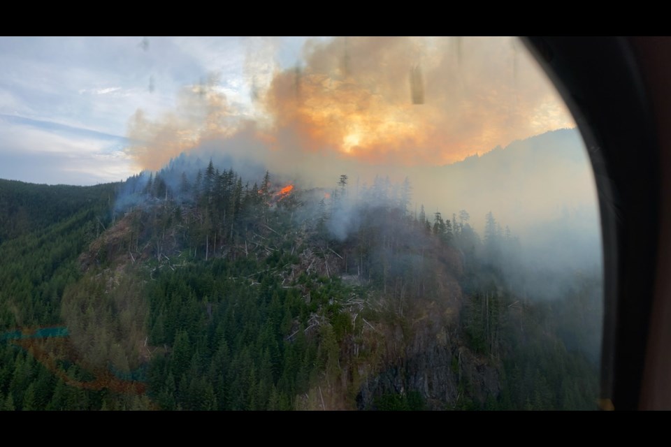 The Green Mountain wildfire in the Nanaimo area. August 2020