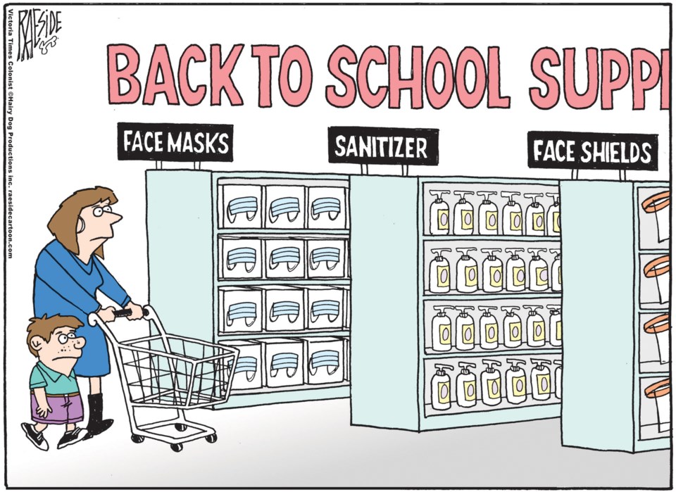 Adrian Raeside cartoon, Aug. 5, 2020, back to school