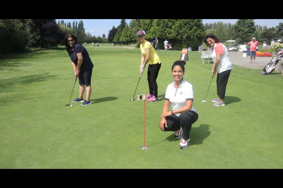 Richmond golf coach Shayain Gustavsp, at one of her teaching locations, Mylora Golf Course on Sidaway Road. Alan Campbell photo