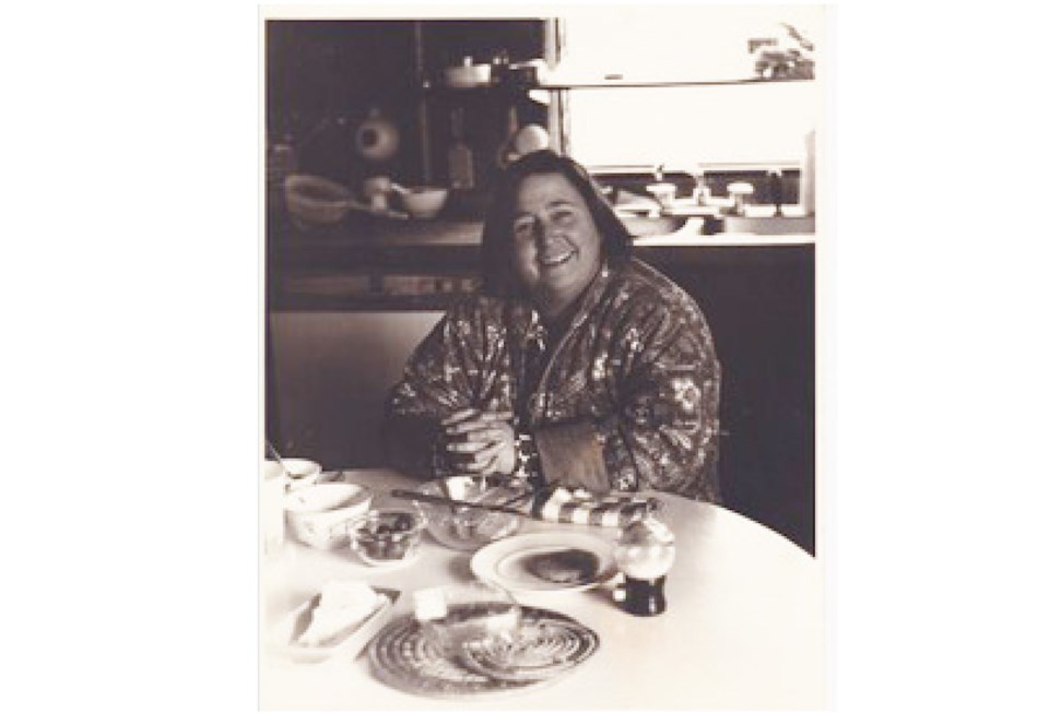 Ellen Wickberg sitting at a kitchen table