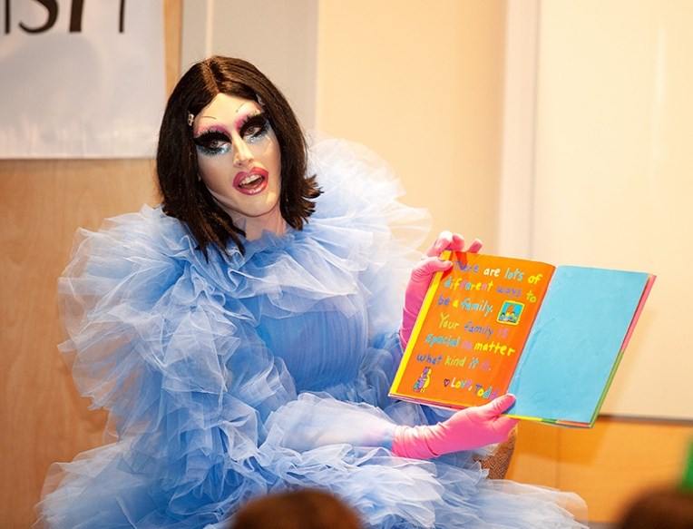Drag Queen story hour with Dee Blew at the Squamish Library in January.