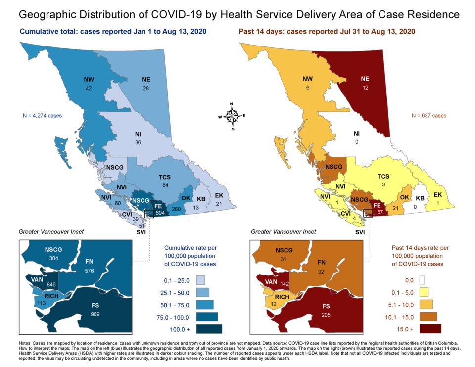 Covid map Aug13