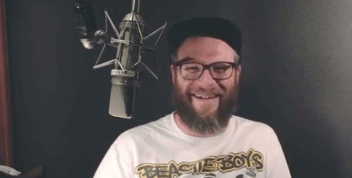 Seth Rogen recording for TransLink