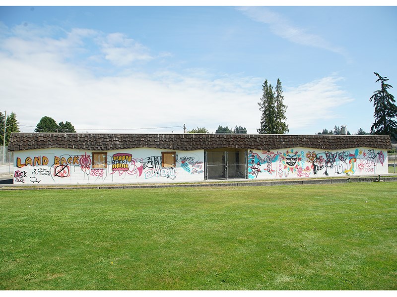 Former outdoor pool site in Powell River