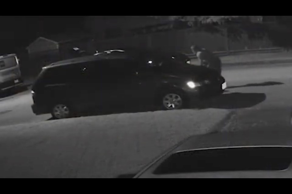 The Coquitlam RCMP released surveillance footage taken of a recent catalytic converter theft that police said demonstrates how fast thieves are able to snatch the devices.
