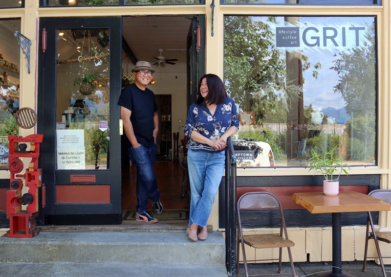 MARIO BARTEL/THE TRI-CITY NEWS Cezar Salaveria and Rose Samaniego opened their new café, gallery and lifestyle shop in the Port Moody heritage building that once occupied the Silk Gallery.