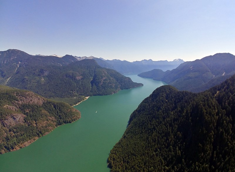 The beauty of the upper Pitt River shines brightly on a clear day.