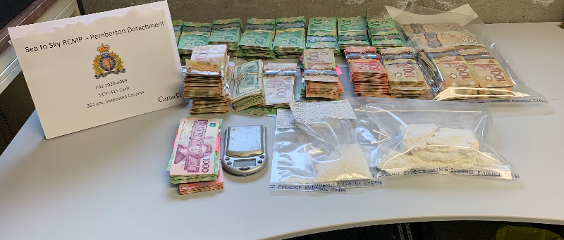 RCMP seized a large quantity of cocaine and cash from a Pemberton Meadows Road home on Aug. 18